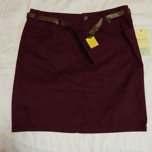 Skirt with belt NWT